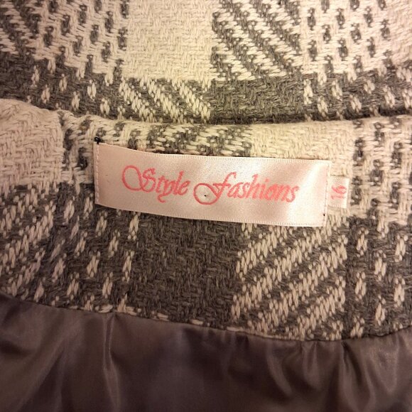 NEW Women’s Gray White Double-Breasted Lined Trench Coat Winter Outerwear 16 XL - Picture 10 of 10